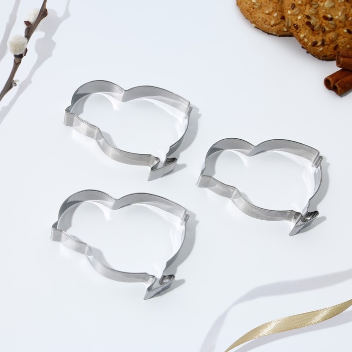 Набор форм для вырезания печенья &laquo;Цыплята&raquo; на пасху, 6.8 х 7 х 1.3 см