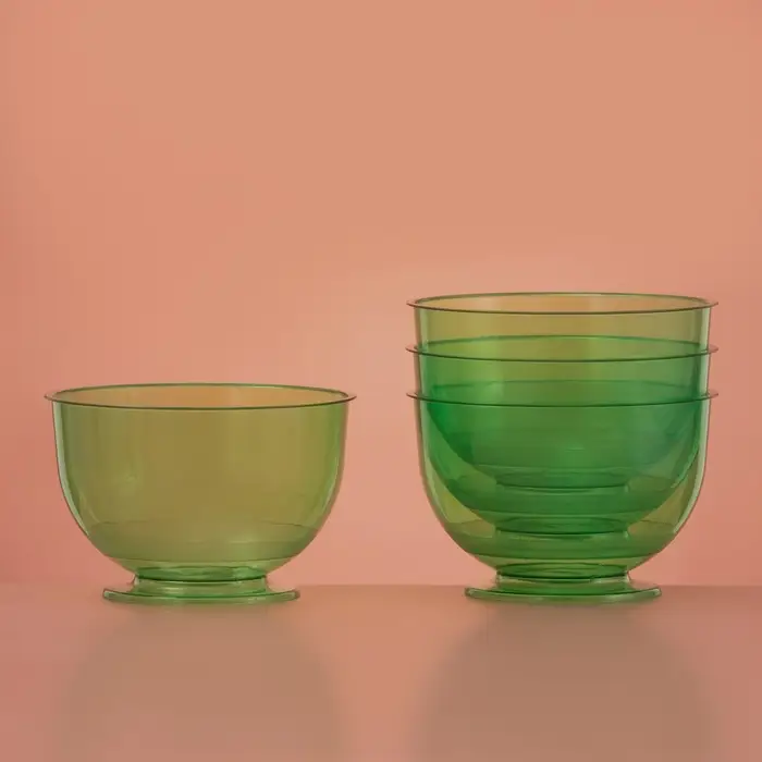 Креманка пластиковая одноразовая для фуршета &laquo;Кристалл&raquo;, 200 мл, зелёная