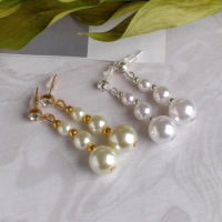 Серьги с жемчугом &laquo;Шары трио&raquo;, цвет МИКС