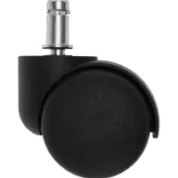 Колесо мебельное ТУНДРА для кресла, d=50 мм, со штоком М10х25 мм, набор 5 шт