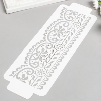 Пластиковый трафарет-бордюр для творчества &laquo;Узор&raquo;, шаблон, 11&times;32 см
