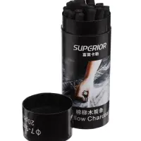 Уголь натуральный 20 штук, d=7-9 мм, в картонном тубусе, черный