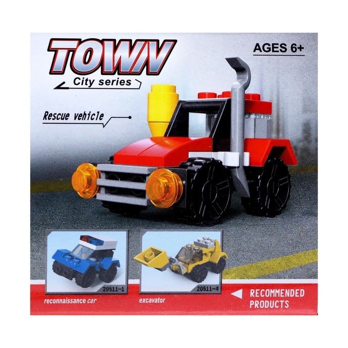 Конструктор &laquo;Пожарная машина&raquo;, 23 детали