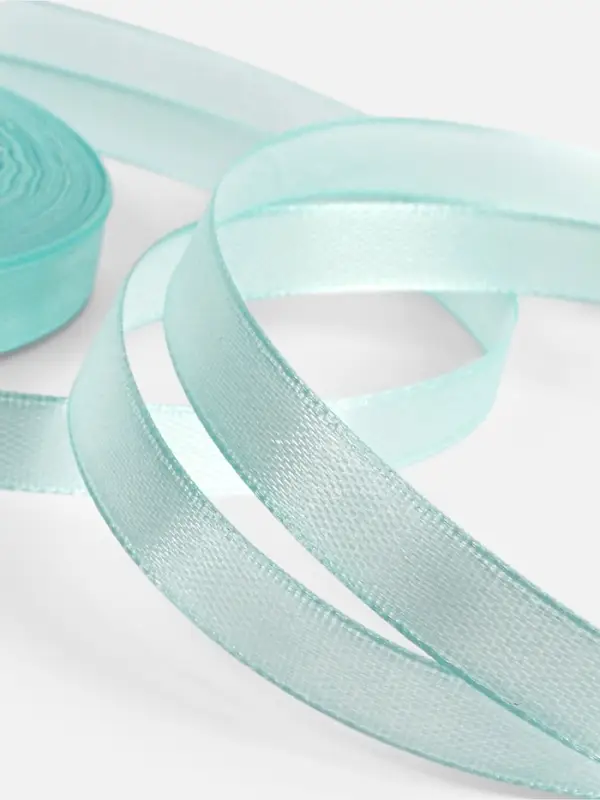 Лента атласная, 10 мм, 23&plusmn;1 м, голубая №211