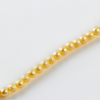 Бусины из стекла, набор 140 шт., размер 1 шт. &mdash; 6 мм, цвет жёлтый