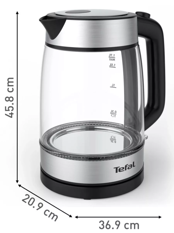 Стеклянный чайник Glass Kittle KI700830, с фильтром, 2200 Вт