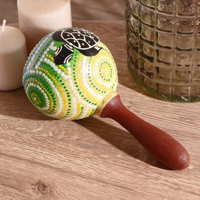 Сувенирный музыкальный инструмент "Маракас" 11х22х11 см МИКС цветов