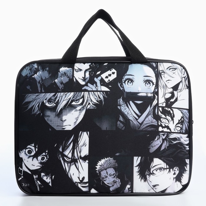 Папка для труда А4 на молнии текстиль 70мм 350 х 270 унив &laquo;1 сентября: Аниме картинка&raquo;