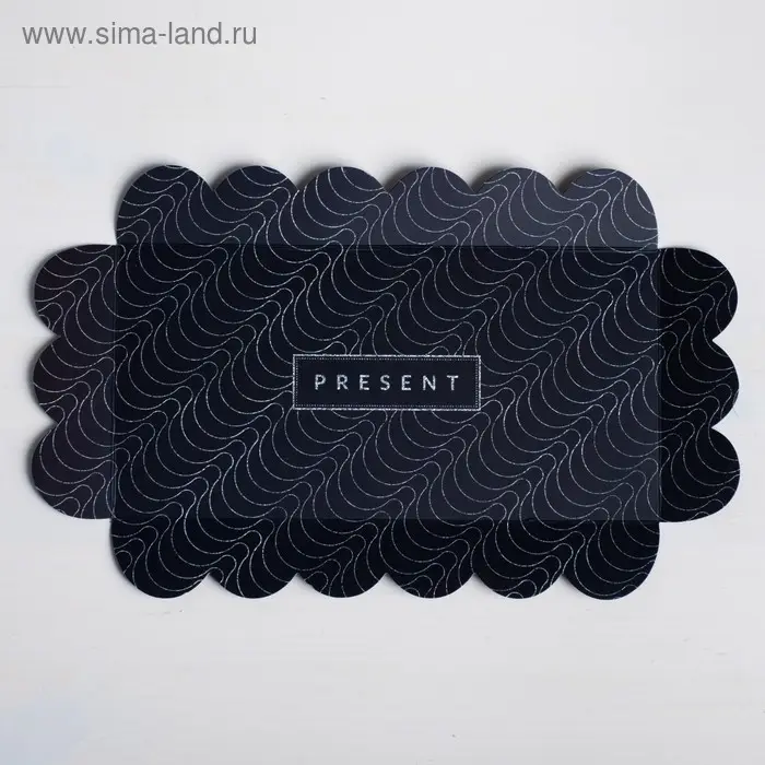 Коробка для печенья, кондитерская упаковка с пластиковой крышкой, Present, 21 х 10.5 х 3 см