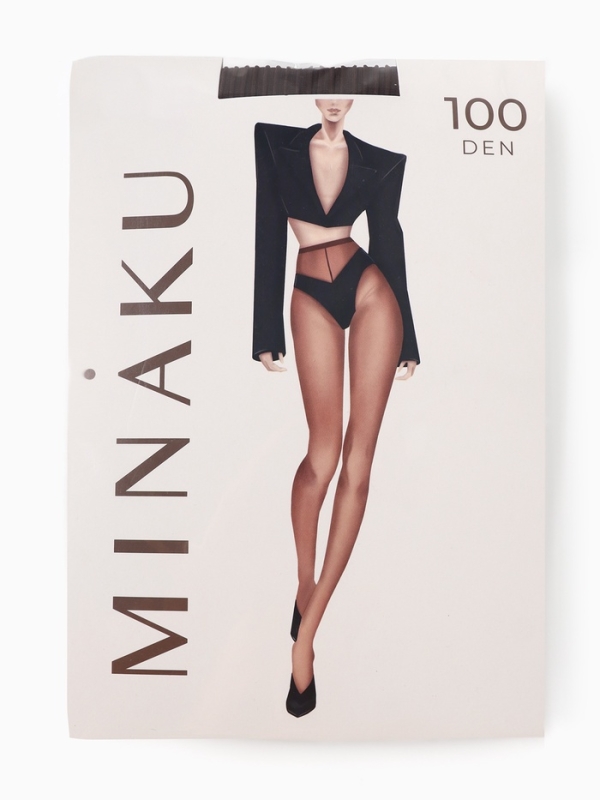Женские колготки MINAKU 100 ден, цвет темно-коричневый, размер 3/M