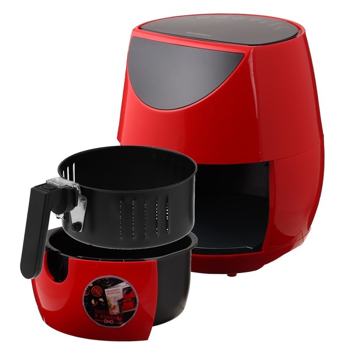 Аэрогриль Energy EN-266, 1500 Вт, 80-200&deg;C, 4.2 л, красный