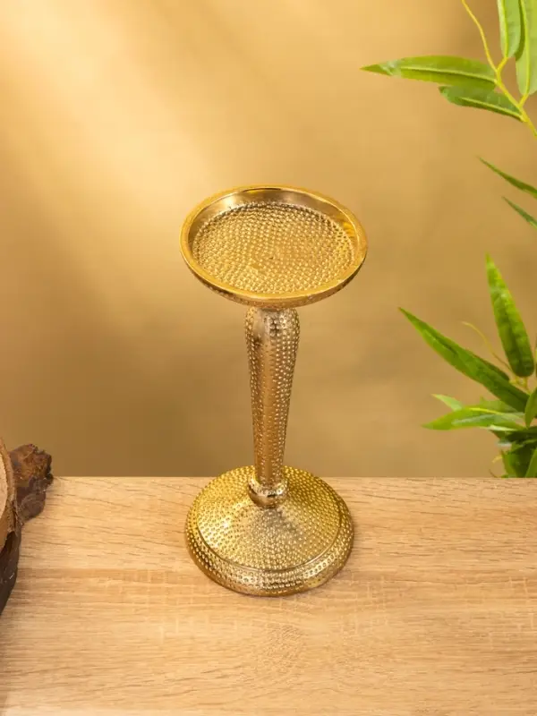 Подсвечник "Звездная пыль" алюминий 10х10х23 см