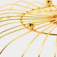 Ваза для фруктов "Милена" 28*28*7 см, цвет золотой