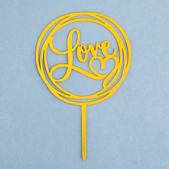 Топпер для торта Love, золото