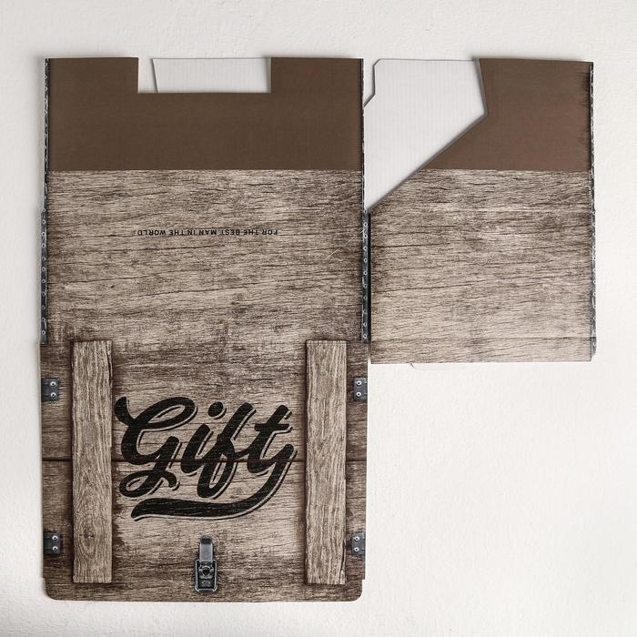 Коробка‒пенал, упаковка подарочная, &laquo;GIFT&raquo;, 26 х 19 х 10 см