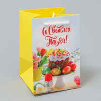 Пакет подарочный, упаковка, &laquo;Со Светлой Пасхой!&raquo;, 12 х 18 х 12 см