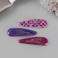 Невидимка для волос "Флора" (набор 8 шт) геометрия, 5 см, микс Невидимка для волос "Флора" (набор 8 шт) геометрия, 5 см, микс