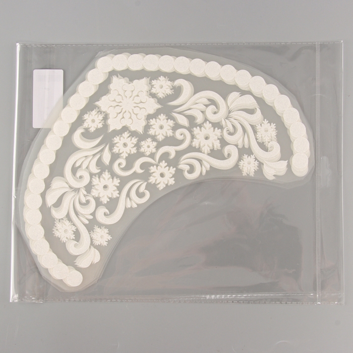 Термотрансфер &laquo;Снежинки с завитками&raquo;, набор 6 шт., цвет белый с серебром