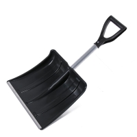 Лопата для уборки снега, автомобильная, пластиковый ковш 380 × 370 мм, алюминиевая планка, алюминиевый черенок, с ручкой Лопата для уборки снега, автомобильная, пластиковый ковш 380 × 370 мм, алюминиевая планка, алюминиевый черенок, с ручкой