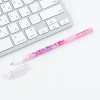 Ручка шариковая синяя паста 0.5 мм с колпачком You are beautiful пластик