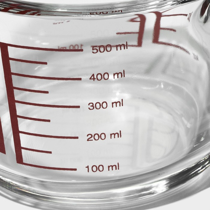 Кувшин мерный из жаропрочного стекла Доляна &laquo;Классика&raquo;, 500 мл, 18&times;13&times;9 см