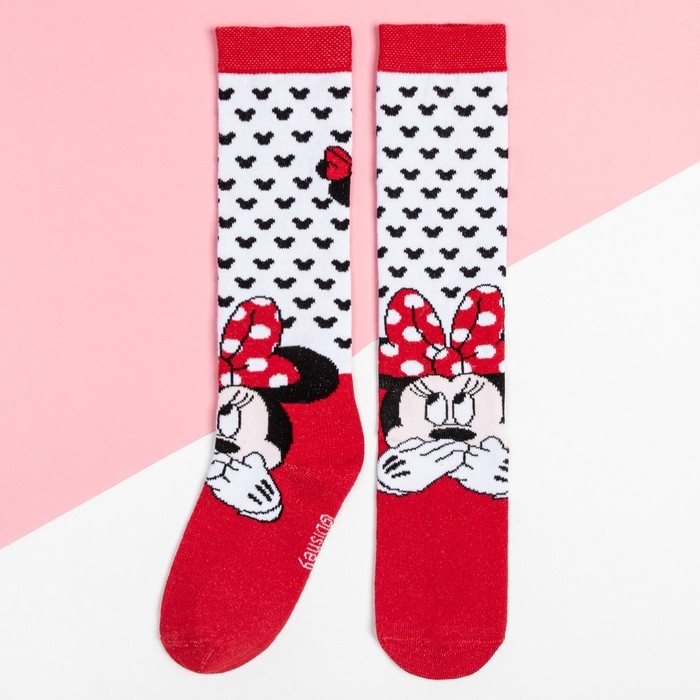 Гольфы Дисней «Минни Маус», цвет белый/красный, 14-16 см Гольфы Дисней «Минни Маус», цвет белый/красный, 14-16 см