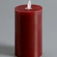 Светодиодная свеча восковая "Глубокий красный", 15x7 см, АААx3 (не в компл.), Т/БЕЛЫЙ