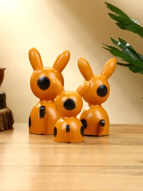 Набор сувенирный &laquo;Котики&raquo;, h=14 см, h=13 см, h=10 см, дерево, рыжий