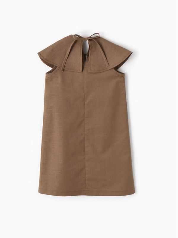 Платье для девочки, MINAKU, бежевое, рост 98 см