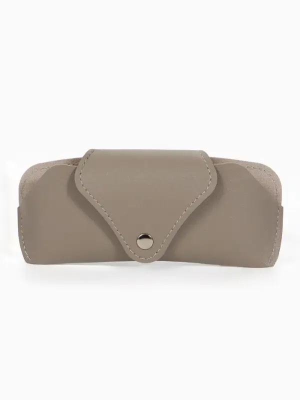 Футляр для очков , 16*3*6,3 см, кнопка, серый