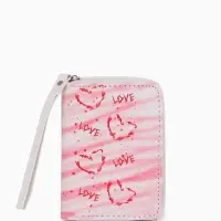 Кошелек жен 07-01-01 Июнь2528 сердце, 12*1,5*9 см, 2 отд+отд/молн, д/карт, розовый