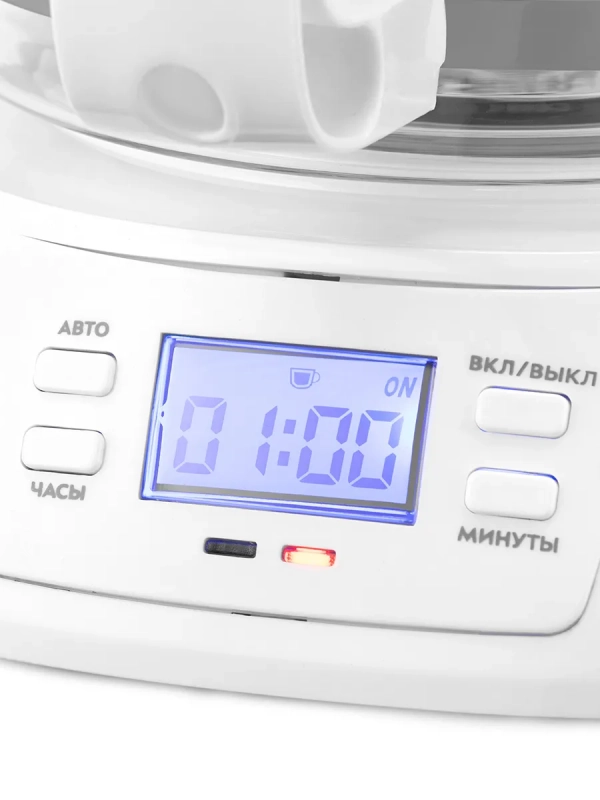 Кофеварка капельная электрическая КТ-7396 - 800 Вт - 1,5 л