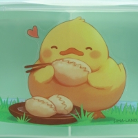 Ланч-бокс с клапаном, 3 секции, "Цыпленок", 14 х 14 х 5 см