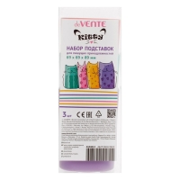 Подставка-стакан для канцелярии, 3 штуки, 3 цвета, deVENTE, Kitty, пластик, квадратные Подставка-стакан для канцелярии, 3 штуки, 3 цвета, deVENTE, Kitty, пластик, квадратные