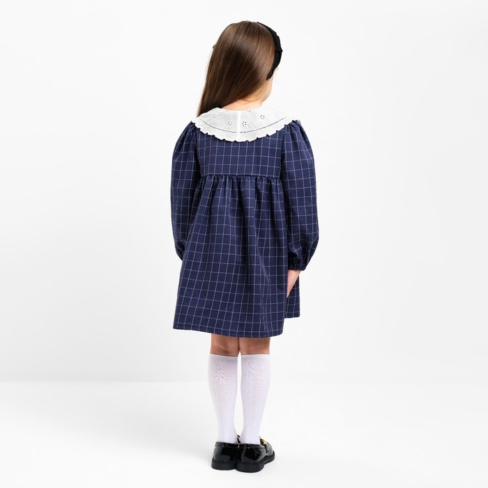 Платье детское с воротником KAFTAN, р.36 (134-140 см), синий Платье детское с воротником KAFTAN, р.36 (134-140 см), синий