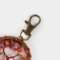 Брелок ловец снов "Великое древо" 19 см, цв. розовый