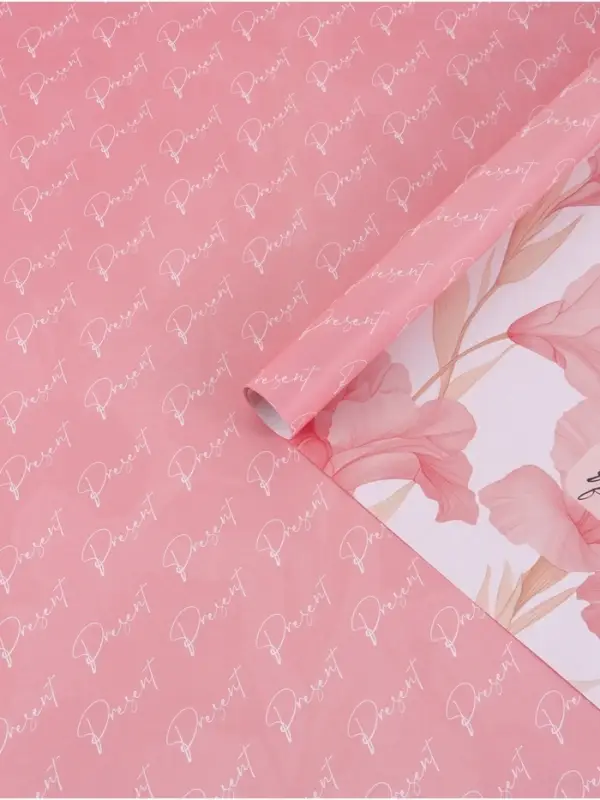 Бумага упаковочная двухсторонняя &laquo;Цветы&raquo;,  70 х 100 см