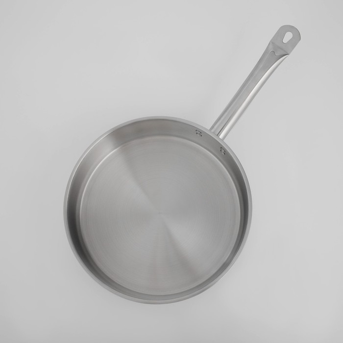 Сковорода &laquo;Общепит&raquo;, d=28 см, h=7,5 см, корпус 0,6 мм, дно ТРС 3,5 мм, индукция