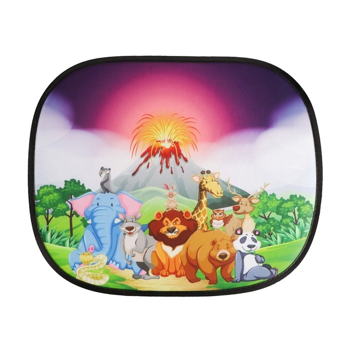 Шторки солнцезащитные для авто, Мультяшки DF2, 44&times;36 см, набор 2 шт