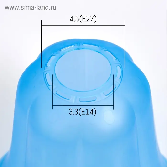 Плафон универсальный "Цветок"  Е14/Е27 синий 14х14х13см