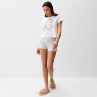 Пижама женская (футболка и шорты) KAFTAN "Утры" р. 48-50, белый Пижама женская (футболка и шорты) KAFTAN "Утры" р. 48-50, белый