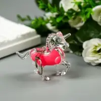 Фонарик брелок для ключей на кольце &laquo;Единорог&raquo;, мигает, 6&times;2&times;6.5 см, МИКС