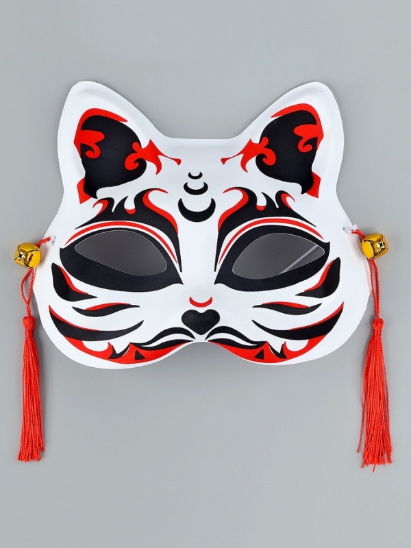 Карнавальная маска &laquo;Кицунэ&raquo;, чёрный и красный