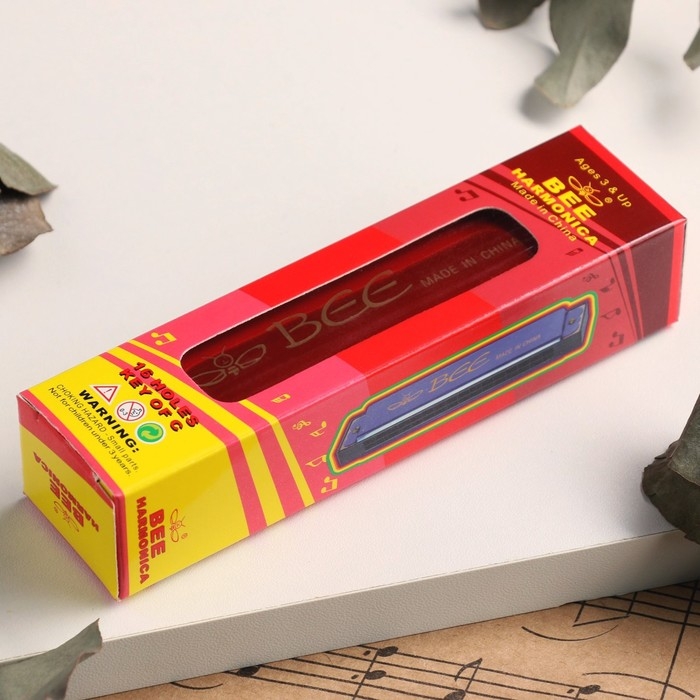 Губная гармошка, хроматическая, 16 отверстий, цвет микс Губная гармошка, хроматическая, 16 отверстий, цвет микс