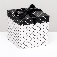 Коробка Самосборная "Горошек" 15х15х15 см Коробка Самосборная "Горошек" 15х15х15 см