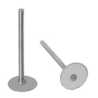 Швензы &laquo;Гвоздики&raquo; для изготовления пусет, 4 мм (набор 5пар), цвет серебро