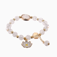 Браслет детский &laquo;Выбражулька&raquo; ромашка, цвет белый в золоте