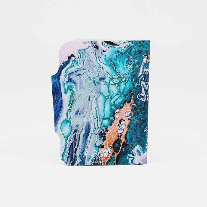 Визитница на кнопке, 24 карты, цвет изумрудный