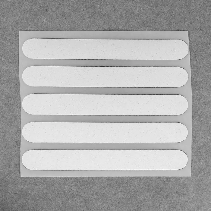 Светоотражающая термонаклейка &laquo;Полосы&raquo;, 12&times;1.5 см, 5 шт. на листе, серая