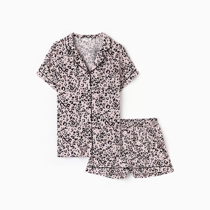 Пижама женская (рубашка и шорты) KAFTAN Leo р. 48-50, розовый